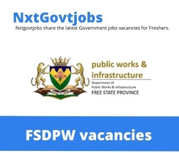 Department of Public works Chief Works Manager Mechanical Jobs 2022 Apply Online at @publicworks.fs.gov.za.