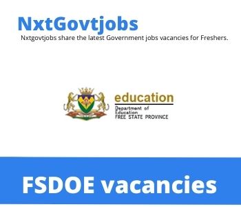 Free State Department of Education Vacancies 2022 @education.fs.gov.za
