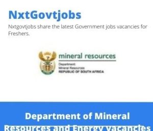 Department of Mineral Resources And Energy Mines Inspector Vacancies 2022 Apply Online at @dmr.gov.za
