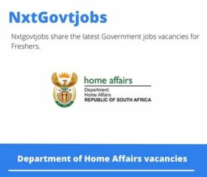 Department of Home Affairs Civic Services Hospital Clerk Vacancies in Welkom 2023