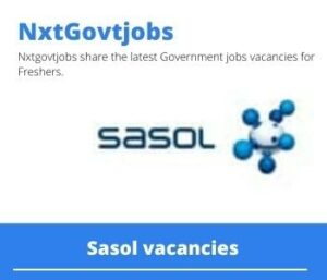 Sasol Eng Planner Vacancies in Bloemfontein 2023
