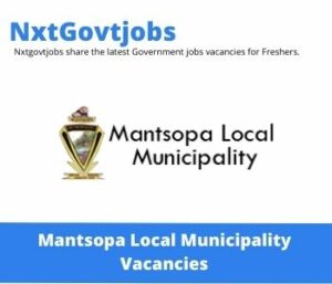 Mantsopa Local Municipality Senior Technician Electrical Vacancies in Sasolburg 2023