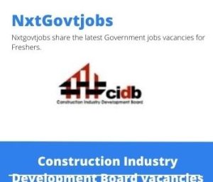 CIDB Supervisor Regulations Vacancies in Bloemfontein 2023