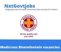 Medicross Bloemfontein Hospital Receptionist Vacancies in Bloemfontein – Deadline 06 Jun 2023