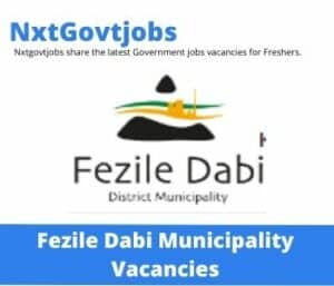 Fezile Dabi Municipality Environmental Health Director Vacancies in Sasolburg- Deadline 29 May 2023