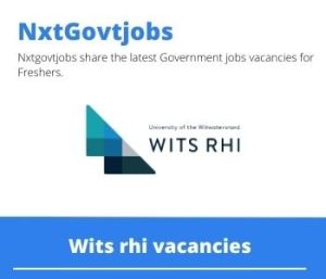 Wits rhi Data Capturer Schools project Vacancies in Bethlehem – Deadline 04 Jul 2023