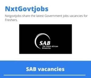 SAB Sales Manager Vacancies in Bloemfontein  – Deadline 20 Feb 2024 Fresh Released