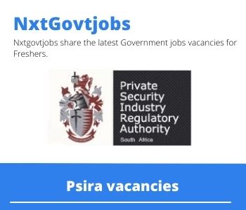Psira Assistant Inspector Vacancies in Bloemfontein – Deadline 26 Jan 2024 Fresh Released